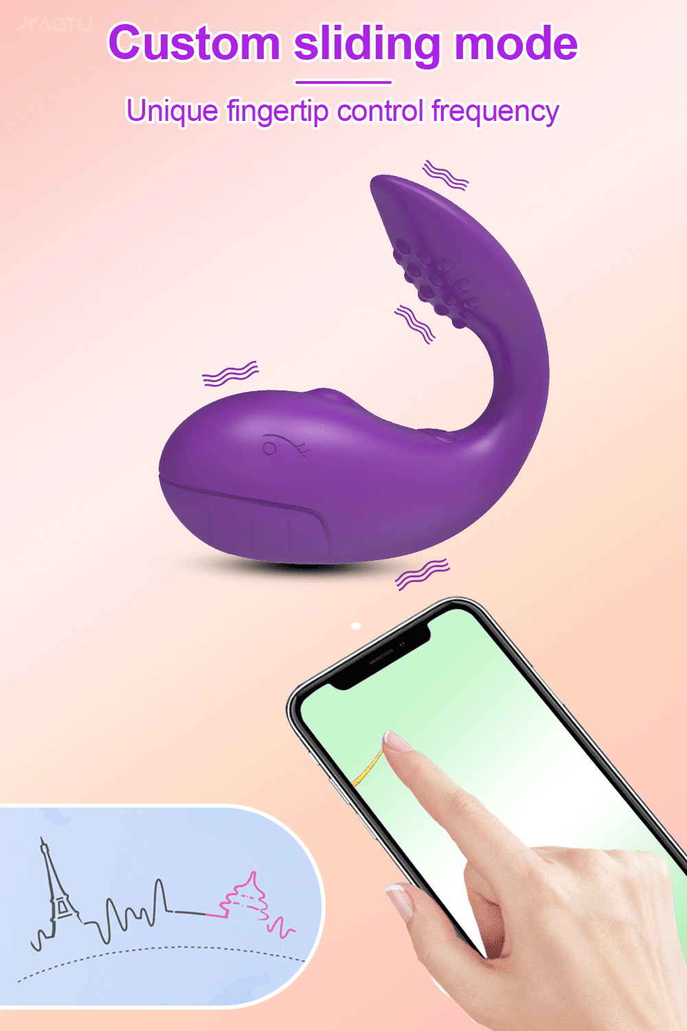 Collection of Vibromasseur de contrôle Bluetooth APP in a gallery layout