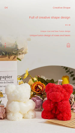Collection of Bougie Parfumée en Forme d’Ours de Roses in a gallery layout