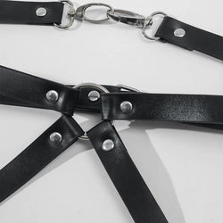 Collection of Menottes Sexuelles en Cuir PU avec Harnais Corporel, Bracelets de Bondage BDSM. in a gallery layout
