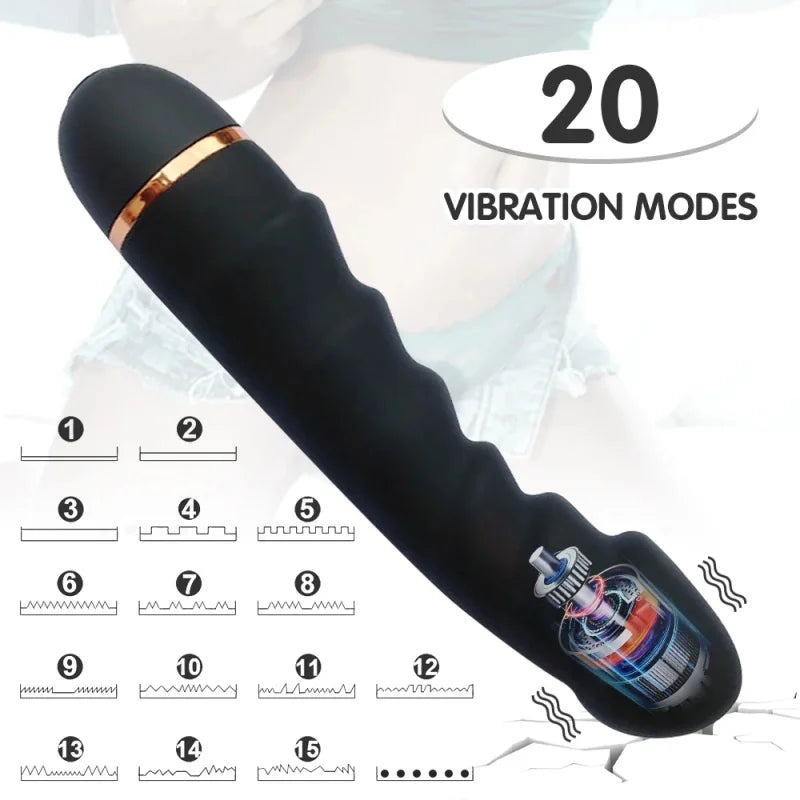 Collection of Vibromasseur de luxe noir et or - 20 fréquences in a gallery layout