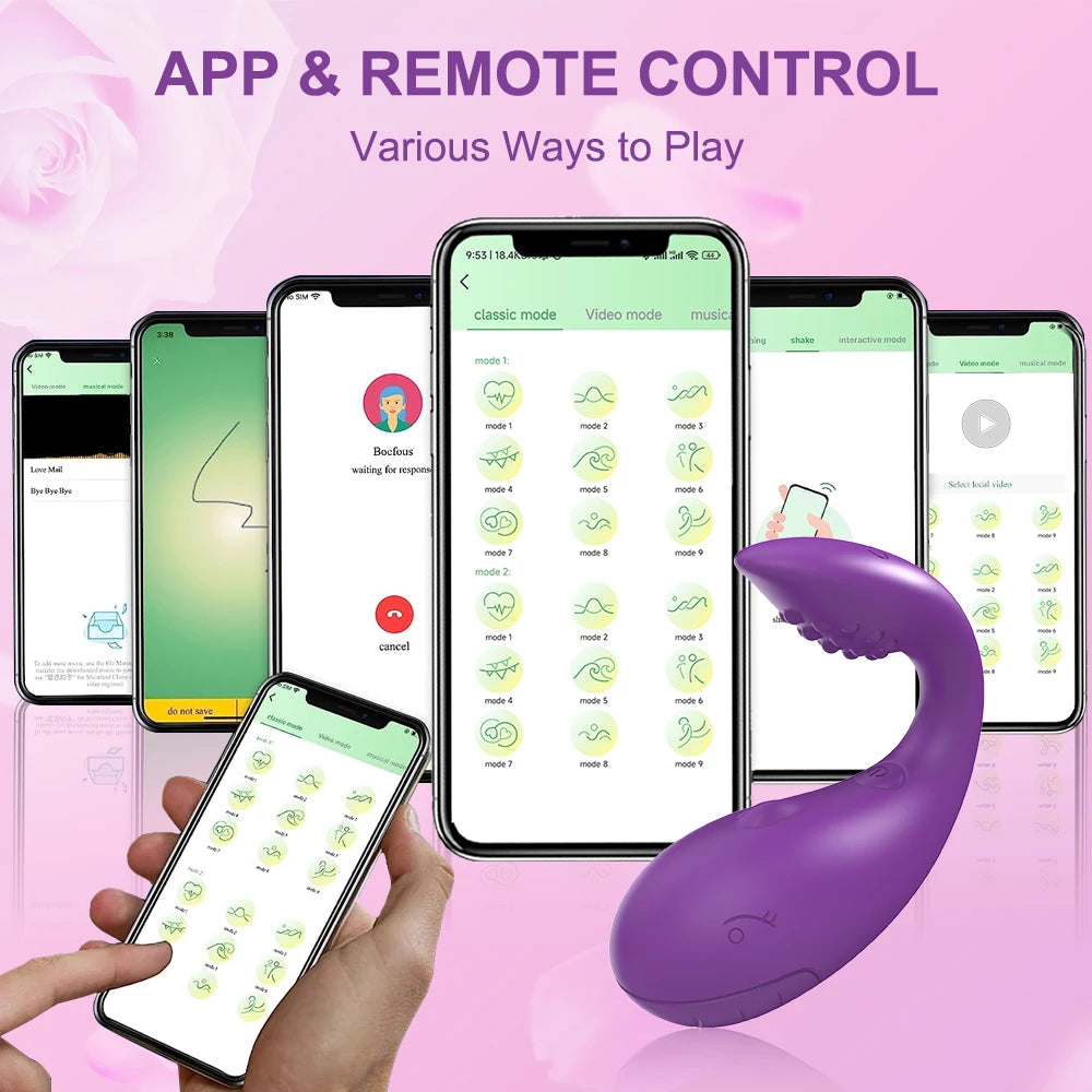 Collection of Vibromasseur de contrôle Bluetooth APP in a gallery layout
