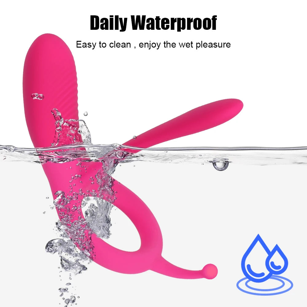 Collection of Anneau Pénien Vibrant 3 en 1 avec Stimulateur Clitoridien et Plug Anal in a gallery layout