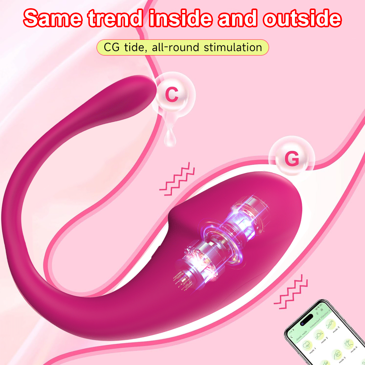 Collection of Vibromasseur Dildo connécté - 9 Modes in a gallery layout