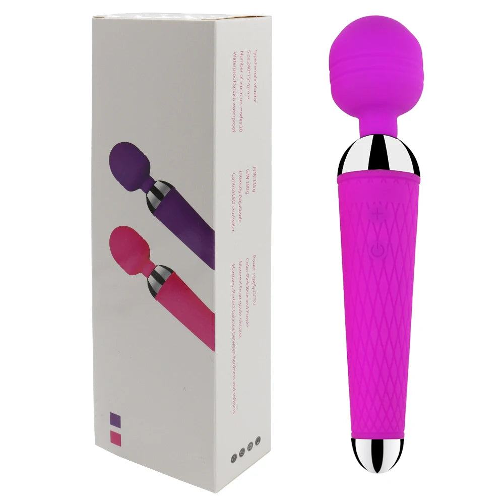 Collection of Vibromasseur Magic Wand - 10 Modes de Vibration, Étanche et Silencieux in a gallery layout